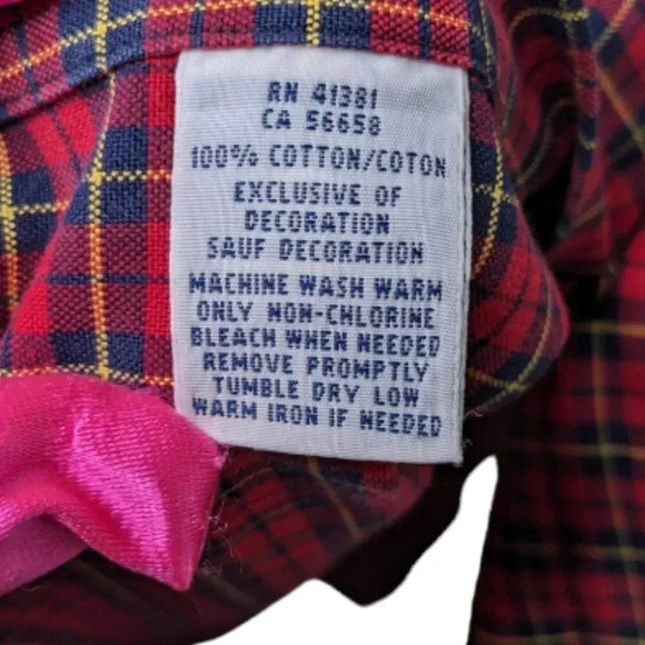 Ralph Lauren Red Plaid Mens Long Sleeve Button Down Shirt 100% Cotton Size XXL - Picture 13 of 13